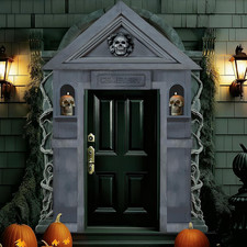 3 Pcs Halloween Cemetery Archway Halloween Cemetery Door Banners Decorations
