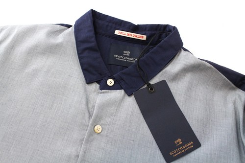 SCOTCH & SODA Ams Couture Blue Shirt XL Cotton Long Sleeve Button-Up for Men * - Picture 3 of 7