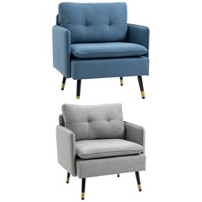 HOMCOM Poltrona Moderna da Soggiorno e Camera da Letto Imbottita