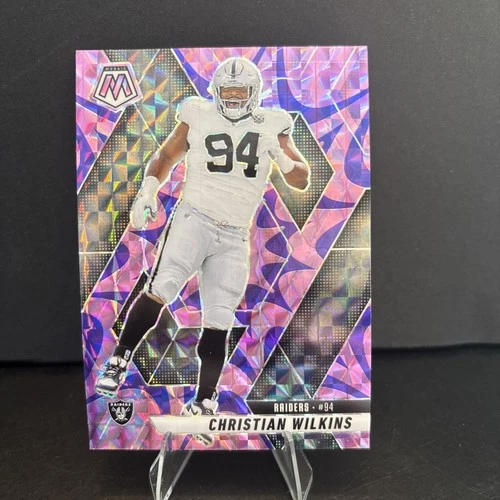 2025 Panini Mosaic Christian Wilkins Reactive Purple Prizm, Raiders
