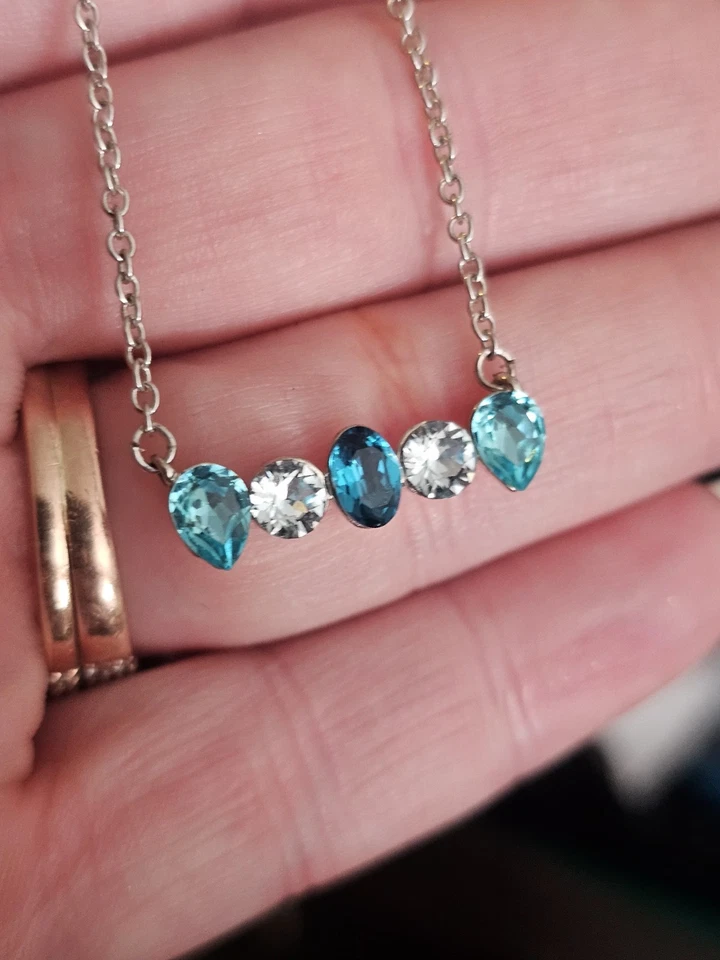 Brighton Venus Rising Aqua Blue Swarovski Necklace & Earring Set - Image 4 of 4