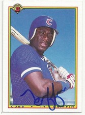 Ty Griffin Chicago Cubs 1990 Bowman #37 Signed Rookie Card. rookie card picture