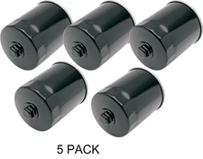 Drag Specialties 5 Pack Black Filter Nut for 1983-2022 Harley Softail Sportster