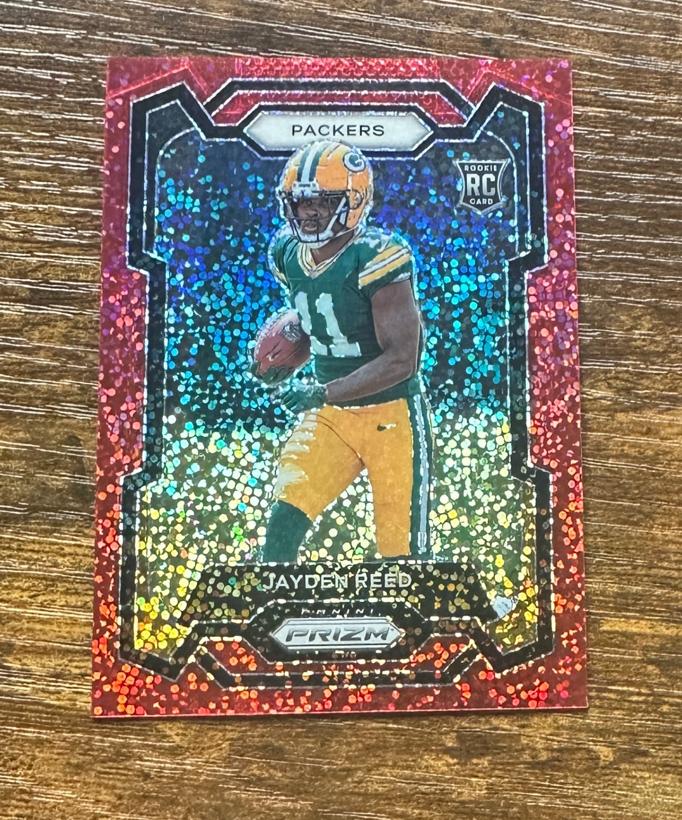2023 Panini Prizm Prizms Red Sparkle #334 Jayden Reed RC #X16097