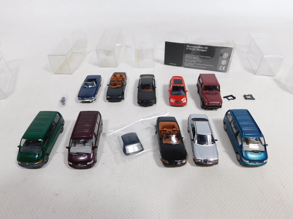 10X Herpa H0 1:87 Modello MB: V-/A-Class + 280 SL + 300 CE Ecc Mint #CZ533-0,5 - Immagine 4 di 4