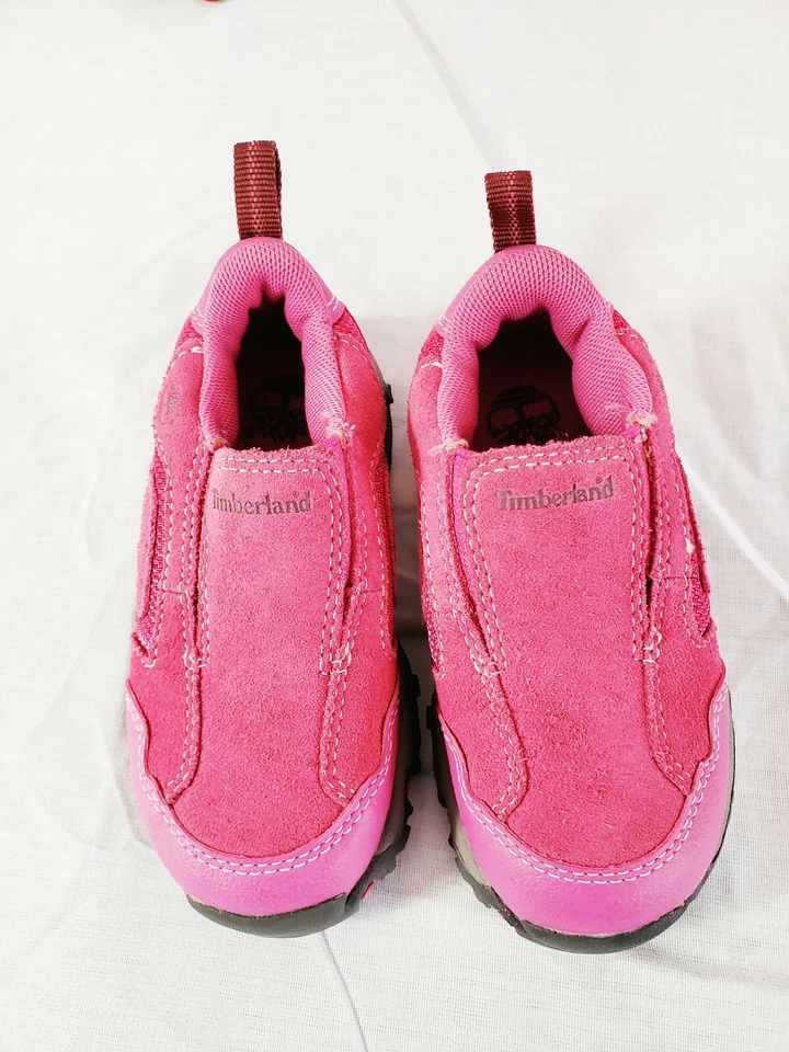 Zapatos sin cordones Timberland rosa gamuza niñas pequeñas talla 5,5 Foto 2 de 4