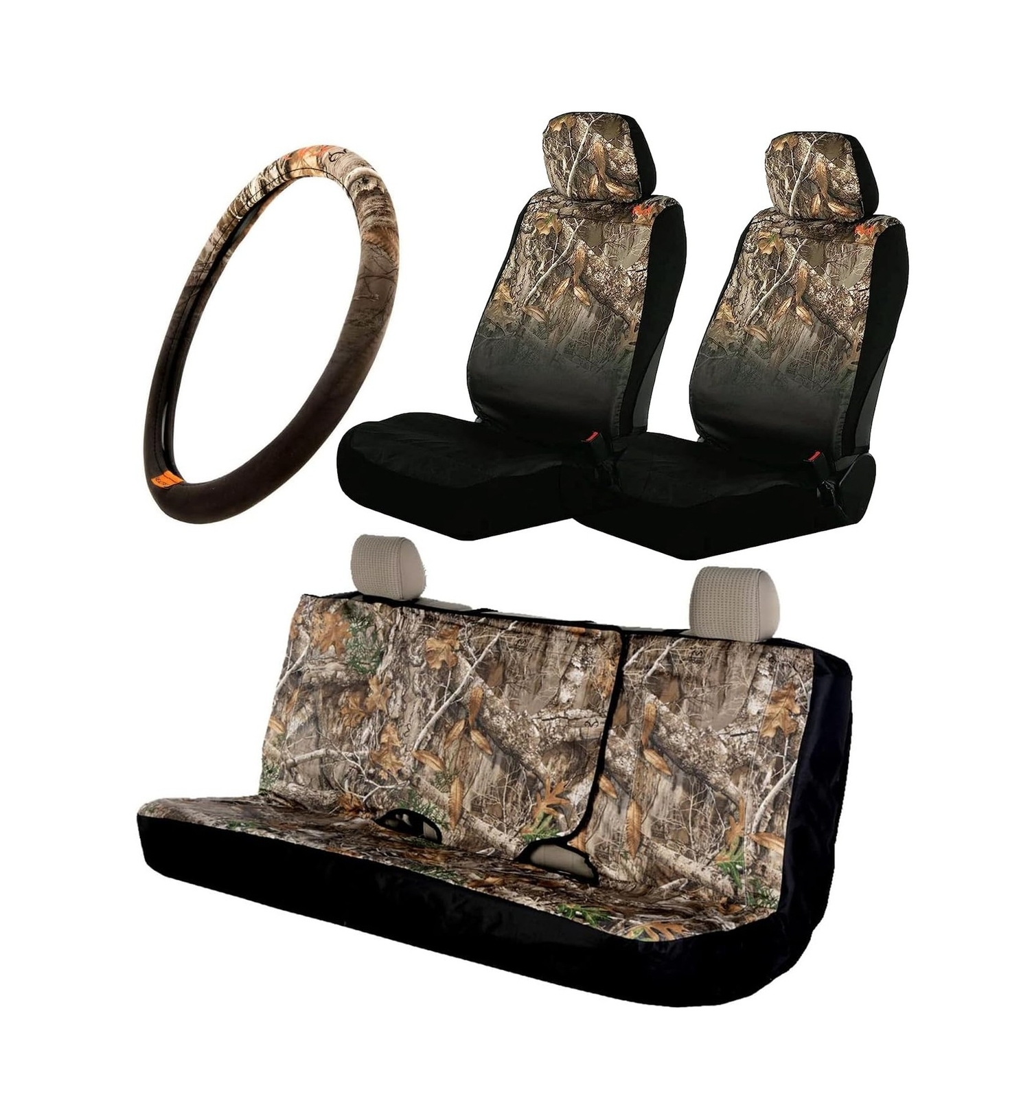 Realtree Camo Seat Cover Full Set Low Back & Bench Seat Covers 2