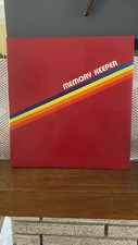 Vintage 1980  s Scrapbook Memory Keeper Book Rainbow Pages 10x12 Photo Album