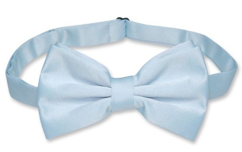 Men's Dress Vest BOWTie Hanky BABY BLUE Color Bow Tie Set for Suit or Tuxedo - Picture 4 of 4