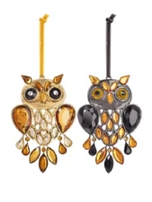 Ganz Crystal Expressions OWL Ornament Pick 1 of 2 Colors..Orange or Black