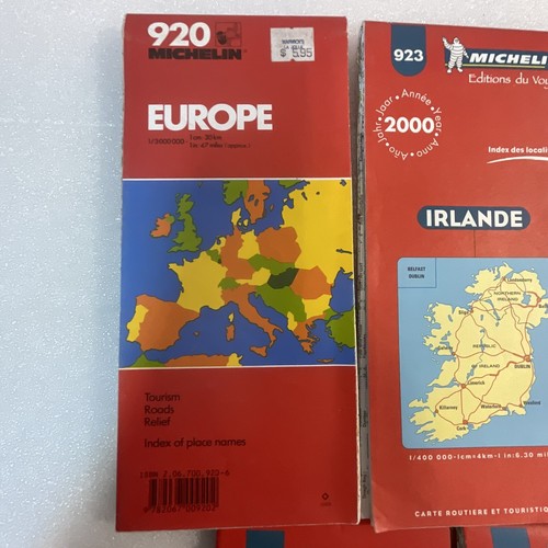 Michelin Maps For Europe Ireland France Switzerland USA Lot 5 Folding Paper Maps - Picture 2 of 16