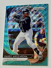 RANDY AROZARENA RC 2020 Panini Prizm Baseball TEAL WAVE Parallel Rookie Card #53