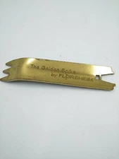 Vintage The Golden Spike By Florsheim Brass Spike Cleaner Remover Shoehorn 1950s