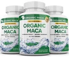 3 x MACA ROOT 1200 MG capsules ( lepidum mayenil ) 1200 mg 60 count 100% Extract