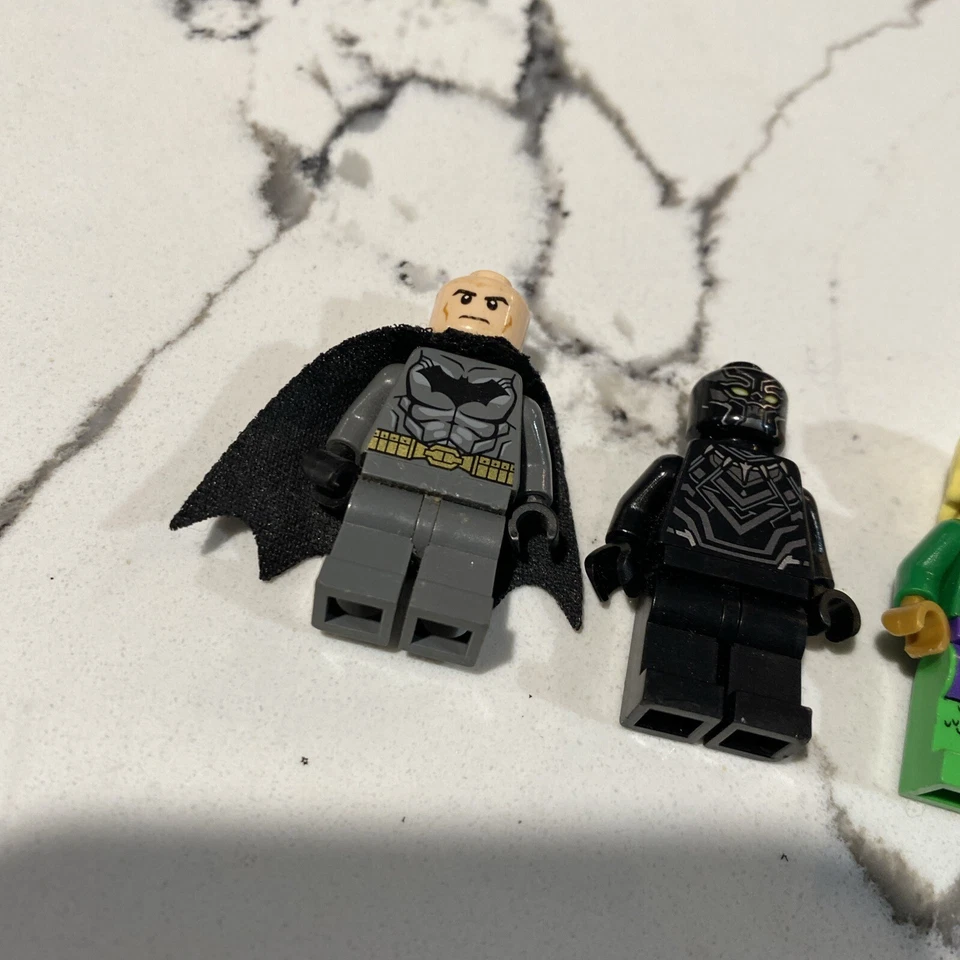 Lego Batman Pantera Negra Aqua Man Capitán América Cohete Figuras Lote Foto 2 de 4