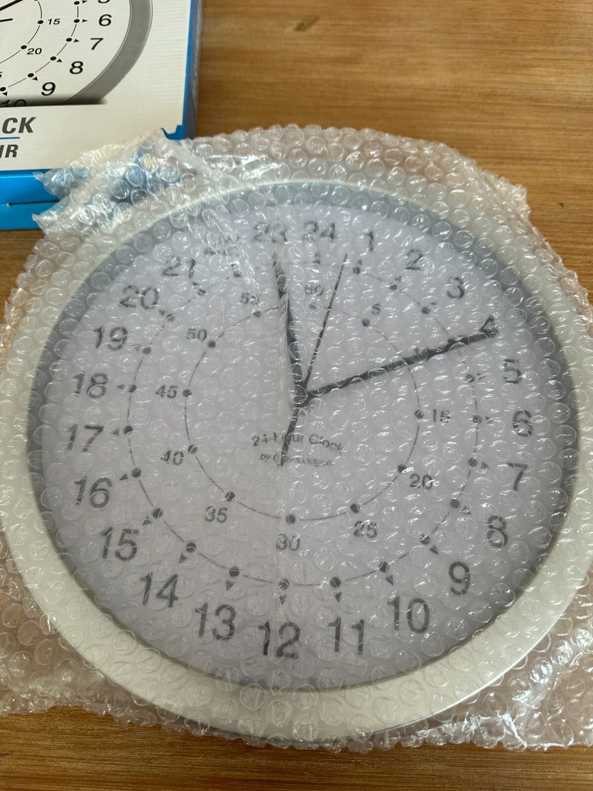 Thumbnail - Wanduhr Mit 24 Stunden Ziffernblatt - 24 Hour Clock Uhr - Neu Ovp