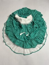 Vtg Martha's Miniatures Pageant Dress Party Full Circle Ruffles Lace Floral Bell