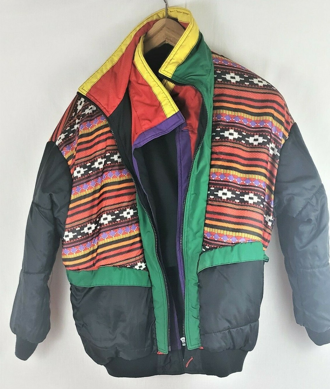 Vintage Men's Ski Jacket 1980's Puffy Oversize Color … Gem
