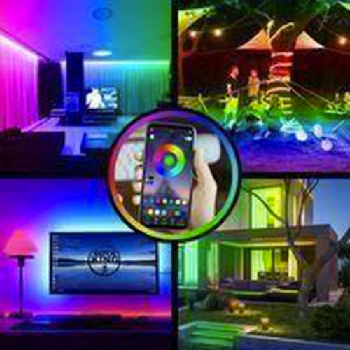 Bande LED 15m Bluetooth avec Contrôle Application Smartphone RGB