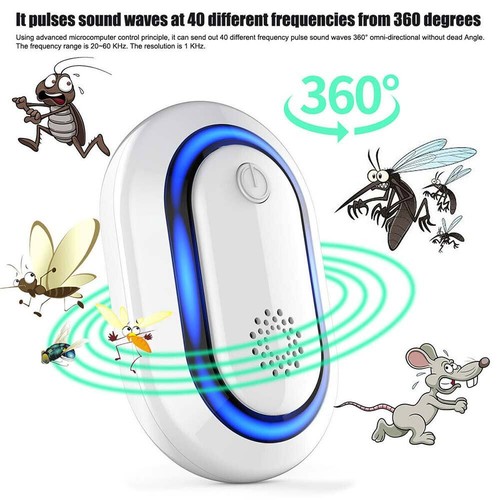 Ultra Sonic Pest Repeller Rat Rodent Mouse Spider Plug-In Repellent Whole House - Bild 6 von 13