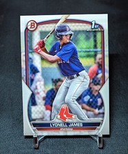 Lyonell James 1st Rookie Card RC 2023 Bowman Prospects BP-118 Boston Red Sox