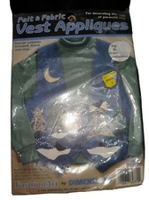 Fashion Art by Dimensions 80370 Winter Evening Felt Vest Appliques 1995 NIP