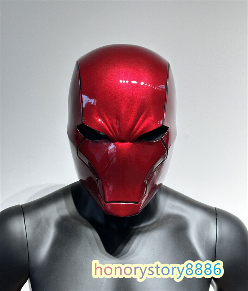 Batman Red Hood Jason Todd Helmet FRP Mask Cosplay Prop Eyes