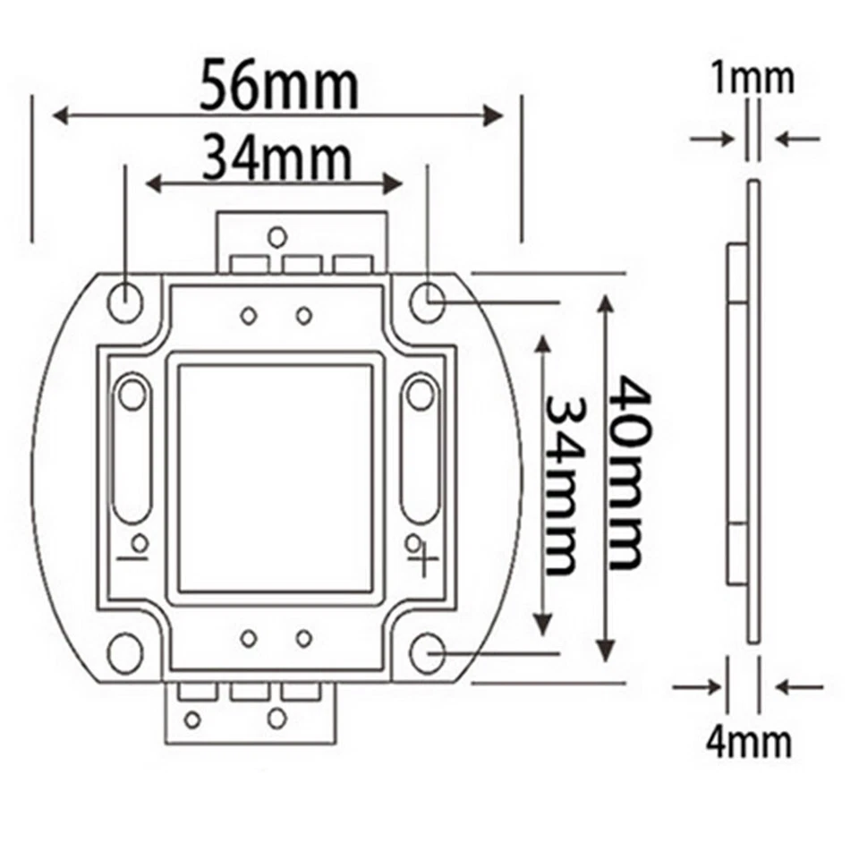 20 Watt UV Ultraviolett 365nm High Power LED Chip 20W Licht 30-35V 500-600mA - Bild 3 von 4