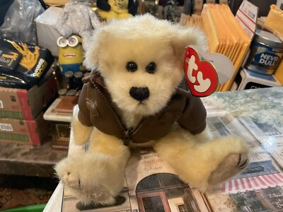 1993 TY Attic Treasures Beanie Babies BARON Jointed Bear ''Fly High'' (9 ) w/Tags