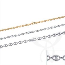Kaffeebohne Collier Schiffsankerkette Bohnenkette 925 Silberkette Oder Vergoldet