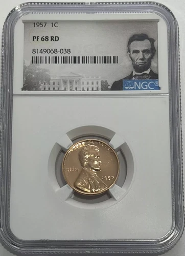1957 Lincoln Cent 1C NGC PF68 RD
