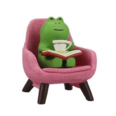 Miniature Frog Figurines - Funny Frog Sculpture for Shelf, Desk Decoration - 