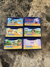 VTech V.Reader Learning System Video Game Cartridges Lot Of 6