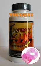 Potency 3X Plus Men Power Male Enhancer Vitamins Capsules Pills