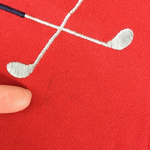 Karen Scott Jacket Womens Large Red Knit Golf Tee Clubs Button Up Long Sleeve - Picture 12 of 12
