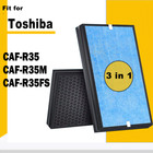 HEPA Active Carbon Filter for Toshiba Air Purifier CAF-R35 CAF-R35M CAF-R35FS