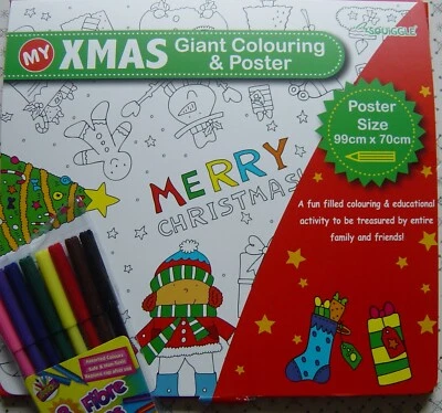 Colouring poster & FREE pens / colour in table cloth, Giant Activity Party kids