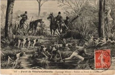 Old postcard Drill of VILLERS-COTTERETS crew menier (159081)