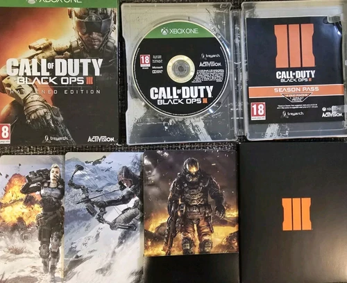 Call of Duty Black Ops III 3 Xbox One Steelbook édition renforcée et cartes artistiques