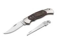 BOKER® Optima Walnut Set Pocket Hunting Knife & Saw 3.54" Blade 4034 - 113113