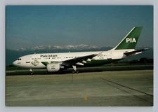 Aviation Airplane Postcard PIA Pakistan Airlines Airbus A310-308 AY18