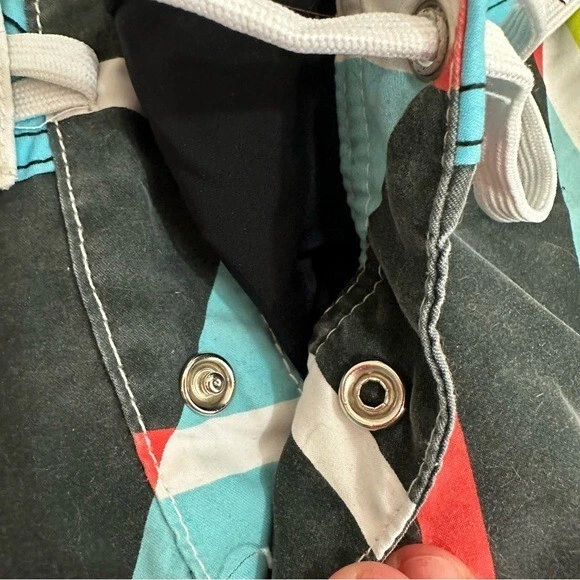 Hurley Womens Multicolored Geometric Board Shorts Size 9 - Изображение 3 из 4