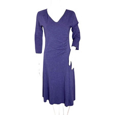 Kuhl Dress Women Medium Purple Salza Midi Organic Jersey Knit Minimal Feminine