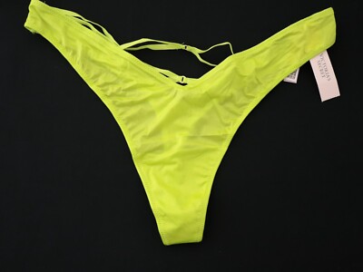 Victoria's Secret VERY SEXY Strappy Satin Smooth High Leg Thong Panty S M L XL