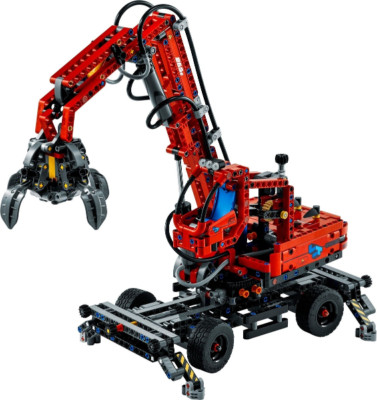  LEGO TECHNIC: Material Handler (42144) 100% KOMPLETT SEHR GUTER ZUSTAND UNBENUTZTE AUFKLEBER