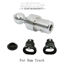 For Ram Truck Puck System 2-5/16" Gooseneck Ball & Safety Chain Anchor Kit 60638