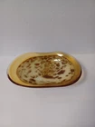 MCM MURANO Glass Amber Cased Heavy Gold Fleck Dish-Bowl 1960s