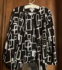 New Tan Jay Travelers Women's Pm/m Set Of 2 Jacket Tank Top Camisole Black White