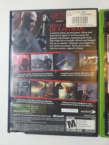 Hitman Trilogy: 1, 2 & Contracts Blood Money Silent Assassin Microsoft Xbox - Imagen 6 de 11