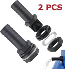 25mm Water Butt Tank Barbed Linking Pipe Connector w/ Nut Washer Overflow Vent